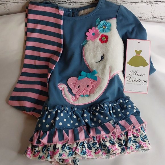 'RARE EDITIONS' TOP & PANTS ELEPHANT OUTFIT - Picture 5 of 16